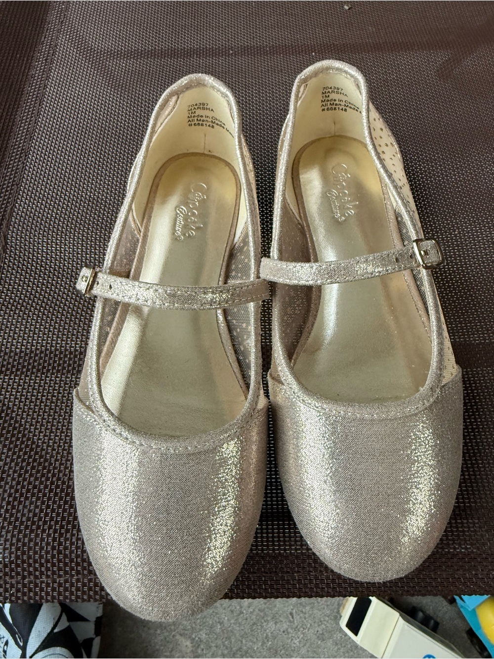 Sparkle Mary Jane Dress Shoes for Girls — Gold